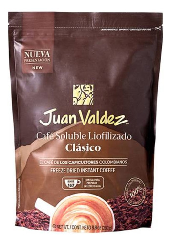 Café Juan Valdez Liofilizado Clásico 250gr Doypack