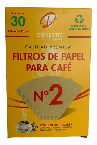 Filtros Cafe Papel Domestic Numero 2 Pack X 30