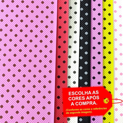 Imagem 1 de 4 de Folha De Eva Estampado Poá Petit 40x60cm - 5 Unidades
