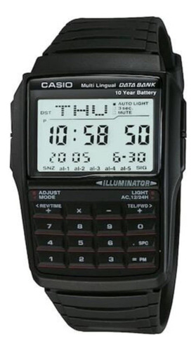 Reloj Casio Vintage Dbc32-1a Data Bank Para Hombre, Blanco Y