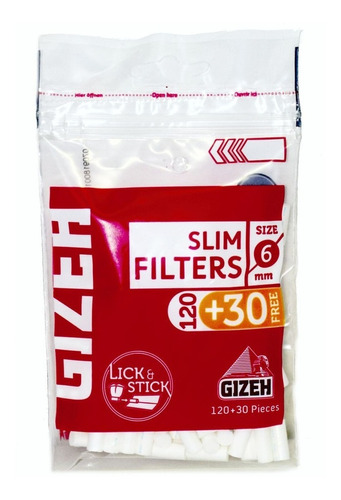 Filtros Gizeh Slim 150u 6mm