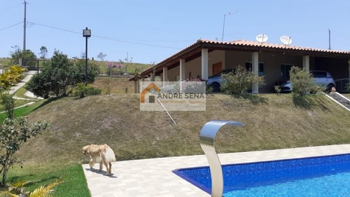 Imagem 12 de 26 de Excelente Chácara Em Guararema Com Casa Térrea Com 03 Dormitórios , Sendo 01 Suíte - Piscina - Churrasqueira - Pomar - Quarto De Hóspede - Vista Panorâmica - Sp - Ch0004_asi