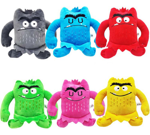 Pack Peluches El Monstruo De Colores 15cm 6 Piezas