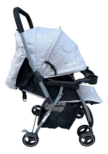 Imagen 5 de 6 de Coche Cuna Paseo Bebé Copahue Con Manillar Rebatible Color Alone Grey Color Del Chasis Gris