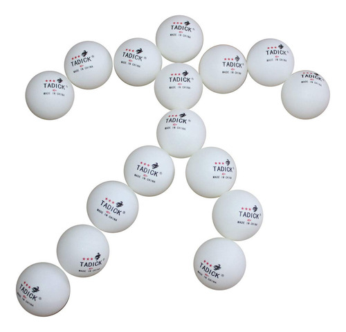 Paquete De 100 Pelotas De Ping Pong De Entrenamiento 3 Estre Blanco
