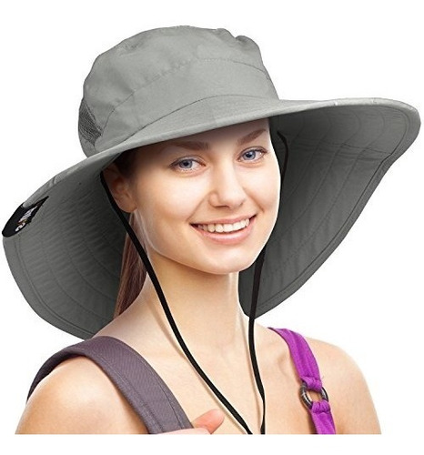 Sombrero De Sol Ancho Brim Gorro De Protección Uv Al Aire L