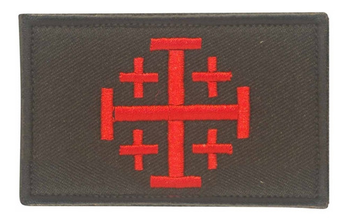 Parche Aplique Bordado Escudo Orden Caballeros Templarios M7