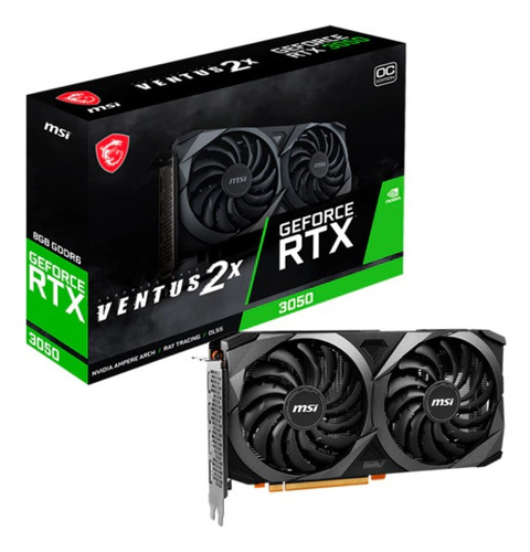 Placa De Vídeo Rtx 3050 8gb Gddr6 Ventus 2x Oc V1 Msi Dlss