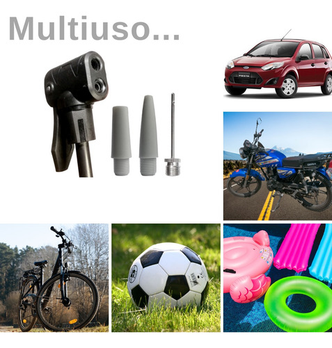 Imagen 2 de 4 de Bomba Para Bici/moto/carro Con Manómetro