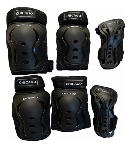 Protecciones Patinaje Coderas Rodilleras Guantes Set