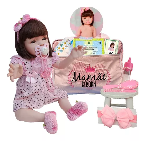 Bebê Reborn Boneca C/ Enxoval Barata Pronta Entrega C/ Bolsa - ShopJJ -  Brinquedos, Bebe Reborn e Utilidades