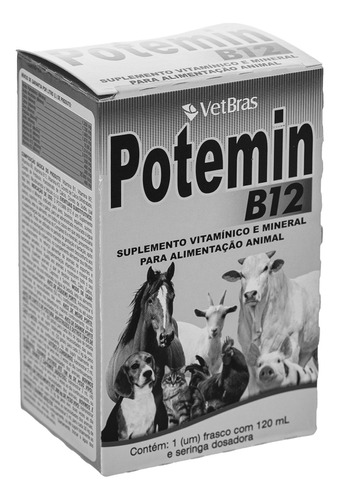 Potemin B12 Suplemento Vitaminico Mineral Aves Equinos Boi +