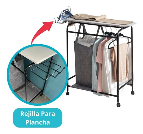 Estacion Planchado Betterware ( Burro De Planchar) Liso Negro