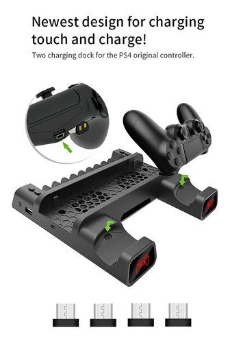 Soporte Multifuncional De Carga Y Enfriamiento Ps4 Slim Pro