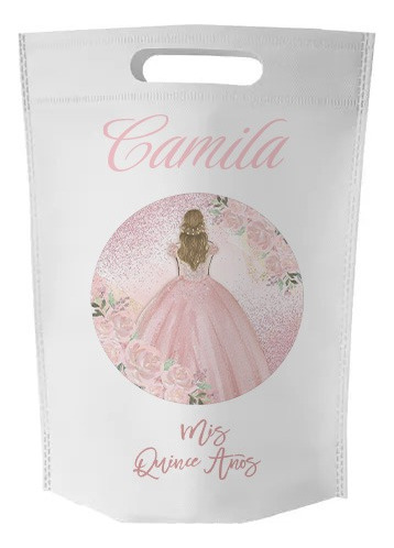 Bolsa Friselina Personalizada Premium (pack 10 Unidades) Blanco Personalizada 15x20x10