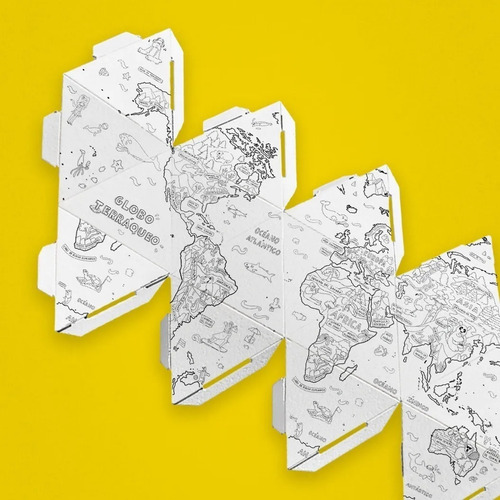 Atlantis Mapas Proyecto Globo Terráqueo Para Colorear