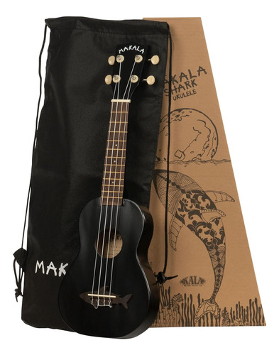 Mk-ss/blk Ma Shark Ukelele Soprano (negro) Talla Única