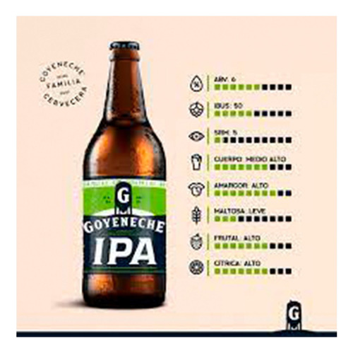 Cerveza Goyeneche Ipa Pack X 6 Unidades