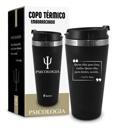 Copo Térmico Emborrachado 450 Ml Curso Psicologia