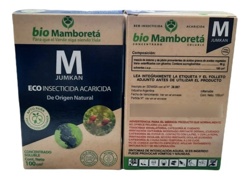 Imagen 2 de 10 de Mamboreta M 250 Ml Insecticida Orgánico Trips Ácaros Plagas