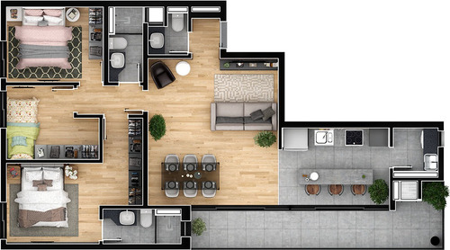 Imagem 21 de 21 de Apartamento Com 3 Dormitórios À Venda Com 185.75m² Por R$ 696.900,00 No Bairro Água Verde - Curitiba / Pr - Aa 1625