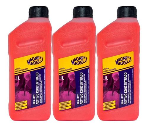 Aditivo Radiador Concentrado Rosa Magneti Marelli - 3 Unid.