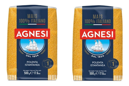 Polenta Instantanea Italiana Harina De Maiz Agnesi 2 X 500g