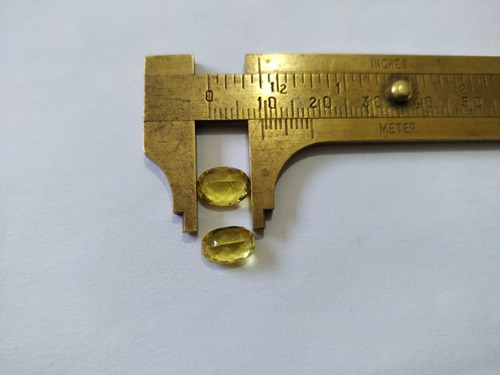 Berilo, Heliodoro Amarelo Extra Natural 02 Ovais 3,5 Ct. Amarelo Forte
