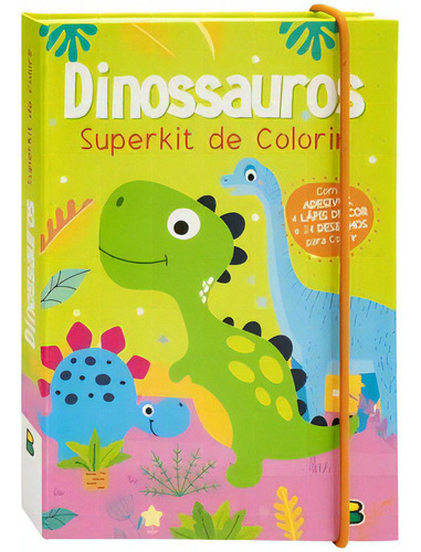 Superkit De Colorir - Dinossauros, De Brijbasi. Editora Brasileitura Em Português
