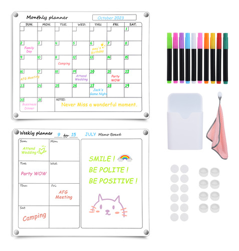 Tablero De Escritura Mensual Writing Fridge 10.planner.weekl