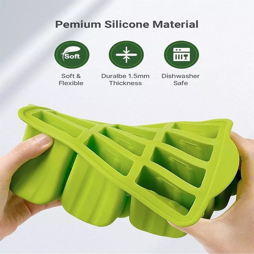 Silicona Helado Helado Paletas Maker 12 Cavidades Casero Pop