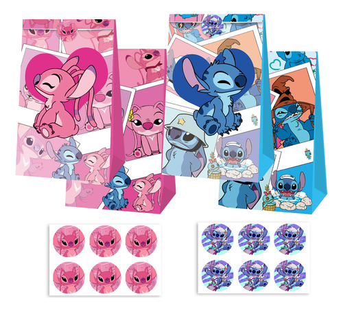 Bolsa Dulcera De Stitch Para Fiestas Infantiles 12pz