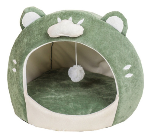 Cama Cucha Igloo Gato Perro Mascota Verde Med40x40x40cm C31r