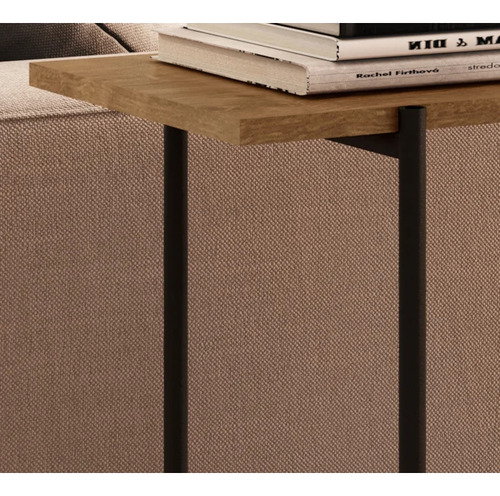 Mesa De Canto Tube 2 Prateleiras Vermont/preto Artesano 27869 VMT.DP