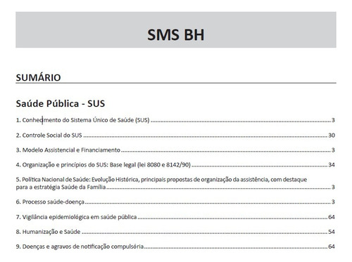 Apostila Sms Bh 2025 - Técnico De Laboratório