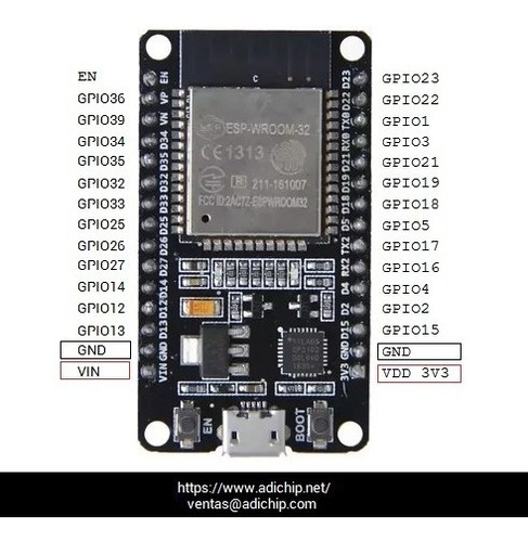 Modulo Esp32 Wifi-bt-ble Mcu Esp-wroom-32