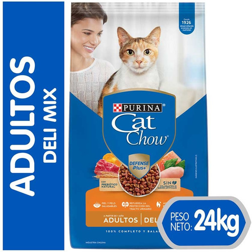 Purina Cat Chow Adultos Delimix Con Defense Plus 24kg. Np