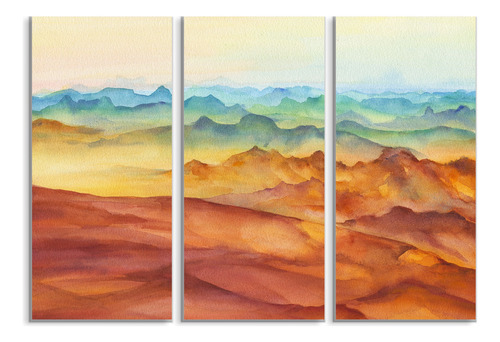 Set De 3 Cuadros Canvas Pintura Al Oleo De Colores 90x130cm