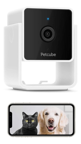 Cámara Monitoreo Mascotas Con Visión Nocturna 1080p Petcube Color Blanco