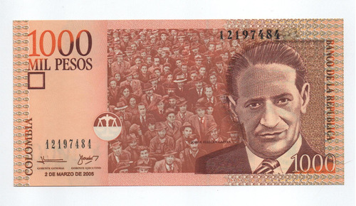 Billete De Colombia 100 Pesos 2005