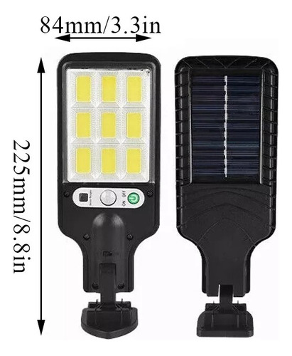 Lámpara Solar Led Pared Sensor Movimiento Intensidad Smart