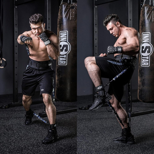 Mma Boxing Training Resistance Belt Band Set Power Punc...