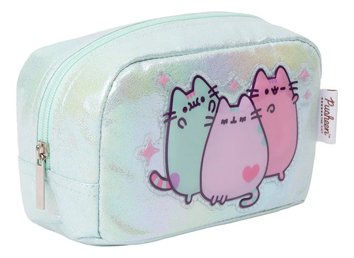Lapicera Pusheen Gato Tornasol 20x12 Cm Color Agua Lisa