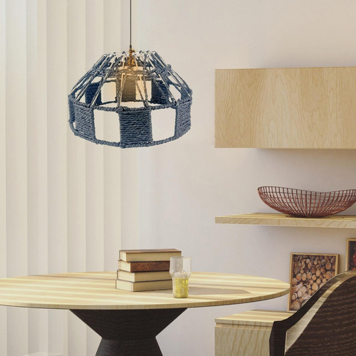 Lámpara Colgante Bohemio, Pantalla De Hilo Tejido, Salón De Té, Salón De Té