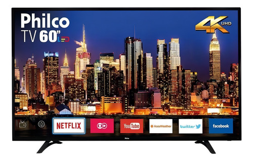 Smart TV de 60" Philco PH60D16DSGWN com tela LED 4K