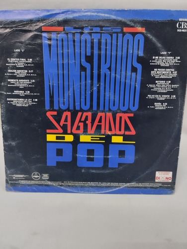 Lp Disco De Acetato De Montruos Sagrados Del Pop (Usado)