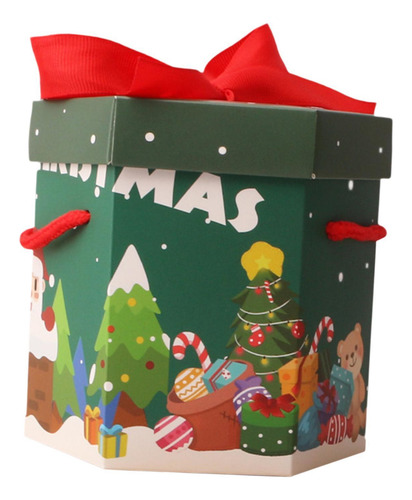 6 Caja De Regalo De Navidad, Contenedor De Dulces Para Las