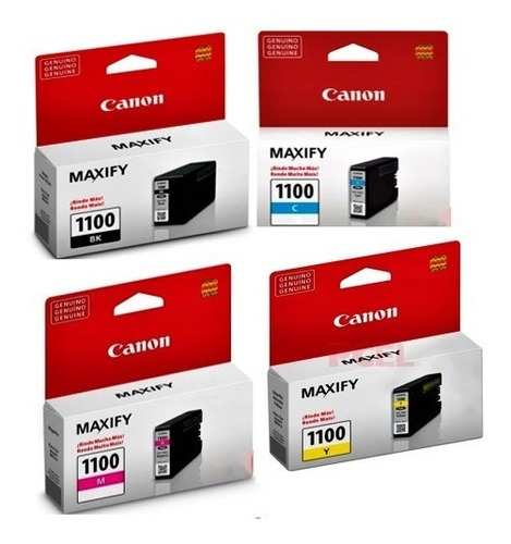 Cartucho Canon Pgi 1100 Kit X 4 Colores Maxify Mb2010