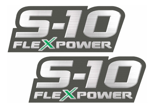 Adesivo Chevrolet S10 Flexpower Verde 2010 S10009 Flex Fgc