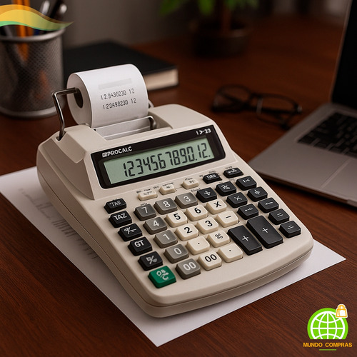 Calculadora De Mesa Com Bobina De Impressão Escritório Lp25